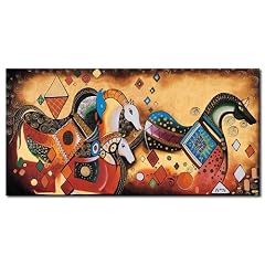 XXL FORMAT + Bild auf LEINWAND + 1 teilig + Pferde Tiere Abstrakt Fabelhafte Pferde + Wandbilder 91994 XXL +++ RIESEN BILDER AUSWAHL IN UNSEREM HAENDLERSHOP +++