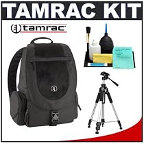 Tamrac 3548 Express 8 Pack Backpack (Black) + Tripod + Accessory Kit for Canon Rebel XSi, XS, T1i, XTi, 40D, 50D, Nikon D40, D60, D5000, D90, D300, D700, Olympus Evolt E-30, E-450, E-520, E-620, and Sony Alpha A200, A300, A350, A700 Digital SLR Cameras