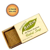 Dominica Bay Rum Herbal Soap 4oz. :: 3 Pack Value