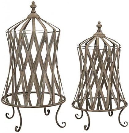 Decoratively Amazing Westine Mirror Base Cloche - Set of 2 Home Mirrors Décor