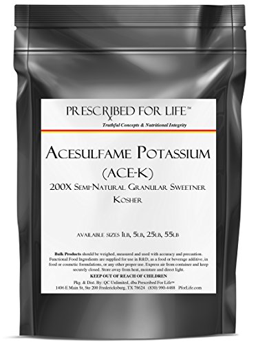 Acesulfame Potassium (Ace-K) - 200x Sweeter than Sugar - Kosher Semi-Natural Granular Sweetener, 1 lb