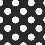 Black Polka Dot Party Napkins, 16ct
