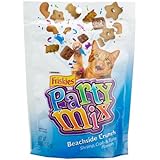 Friskies Party Mix, Beachside Crunch Cat Treats, Shrimp, Crab and Tuna Flavors, 6-Ounce Pouches (Pack of 7)