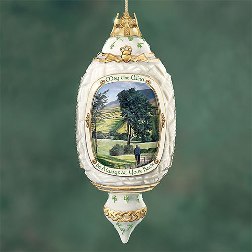 Bradford Editions "May The Wind Be Always At Your Back" Irish Blessing Ornament