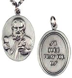 "St. Jude Pray for Us". It Comes on a 24" Steel Endless Chain