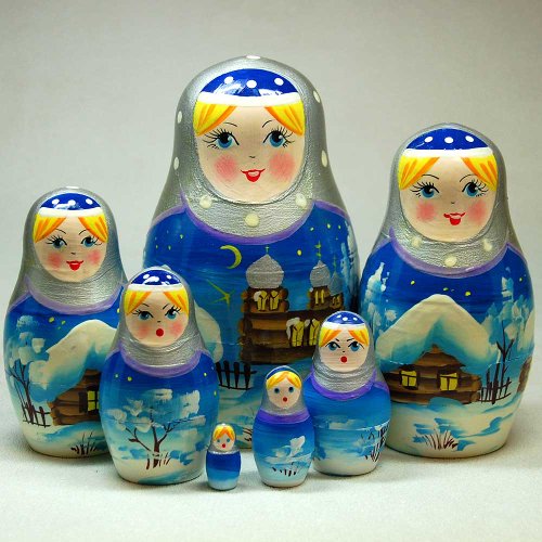 White Nights Nesting Doll