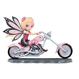 Breast Cancer Support Fairy And Pink Motorcycle Figurine: On A Roll With Hope by The Hamilton Collection