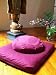 Meditation Mat with Removable Cover; Zabuton (red)
