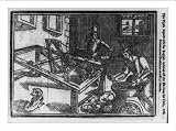 Historic Print (L): [Engine used to wind silk off the coils, soon after the discovery of silkworms]