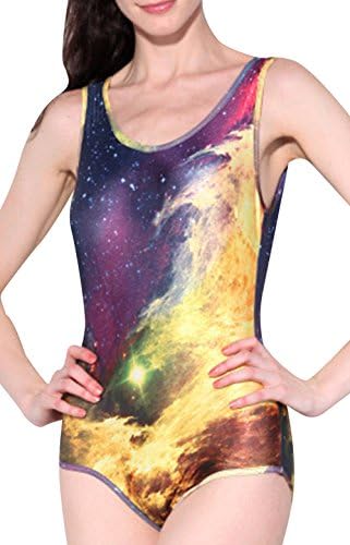 Fashiondiary Women's Sexy Printed Sleeveless One Piece Swimming Cool Military Style Colorful One Size