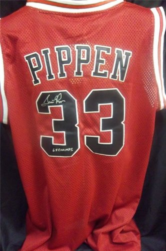 Scottie Pippen Autographed Jersey Chicago Bulls Nba