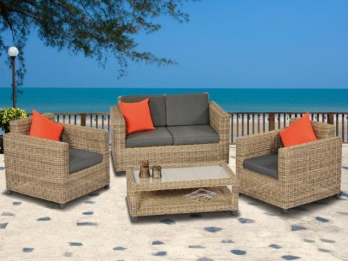 Rattan Sitzgruppe “Accra” von aniba »»» Günstige Gartenmöbel