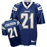 LaDainian Tomlinson San Diego Chargers #21 Replica Reebok NFL Football Jersey - New 2007 Design (Nav