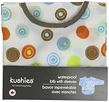 Kushies Waterproof Bib with Sleeves, White Circle, Toddler by Kushies (English Manual)
