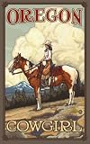 Northwest Art Mall 11 x 17 Poster Oregon Summer Cowgirl by Paul A. Lanquist