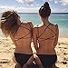 Creazy Women Crop Tops Strap Vest Cut Out Shirt Beach Tank (Black)