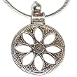 Girls Pendant with Chain Sterling Silver Romantic Jewelry 1.75 inches