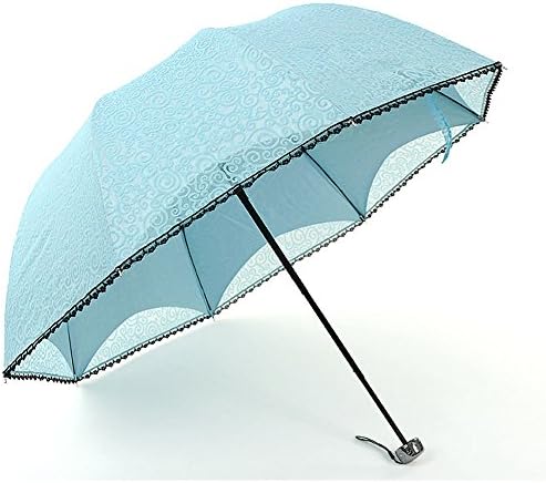 Tikii Princess Lolita Lace Umbrella Mushroom Design Wedding Present Ladies Anti-UV Umbrella - Sky Blue