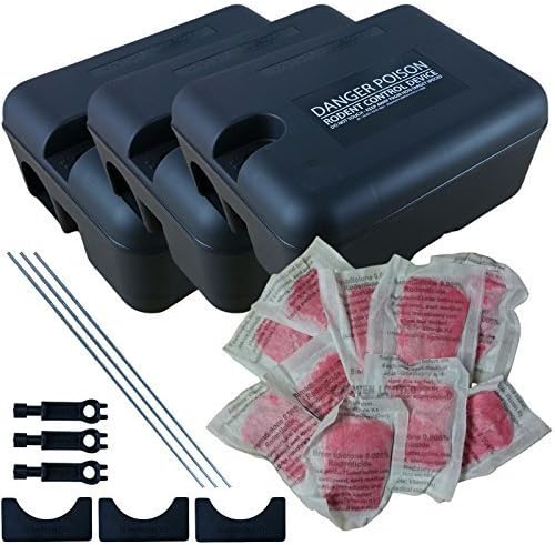 Rat &amp; Mouse Poison Kit - 3 Box &amp; 30 Bait Sachets - External Rodent Pest Control by Seahaven Products