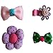 Hair Clips Barrettes Assorted Cute Flowery Ribbon Bows Style B-Series - 12 pcs of Uniquely Designed For Baby, Toddler, and Young Girls