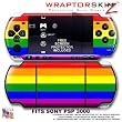Rainbow Stripes WraptorSkinz Skin and Screen Protector Kit fits Sony PSP 3000