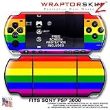 Rainbow Stripes WraptorSkinz Skin and Screen Protector Kit fits Sony PSP 30 ....