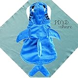 Genda 2Archer Adorable Blue Shark Pet Costume Hoodie Coat for Dogs and Cats