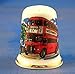 Porcelain China Collectable Thimble - London Bus with Free Gift Box