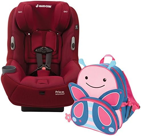 Pria 85 Special Edition Ribble Convertible Car Seat with Toddler Butterfly Backpack, New Delhi Red