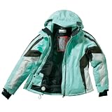 Orage Skijacke Frauen, aqua/braun/weiß