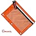 OMURA Zippered PENCIL POUCH ASSORTED COLOR w/ Mesh Windows & Standard 3-Ring Binder, PACK OF 6