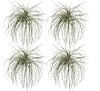 FOUR 21" Grass Bushes Artificial Silk Plants in Earth Tone Green