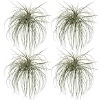 FOUR 21" Grass Bushes Artificial Silk Plants in Earth Tone Green