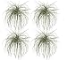 FOUR 21" Grass Bushes Artificial Silk Plants in Earth Tone Green