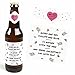 Big Dot of Happiness Be My Galentine - Valentine's Day Decorations for Women and Men - 6 Beer Bottle Label Stickers and 1 Carrier