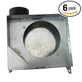  Universal Security Instruments BF-504BA 4-Inch Housing for 50-CFM Bath Fan, 6 Pack