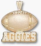 Texas A & M Aggies Aggies Football Pendant - Gold Plated Jewelry
