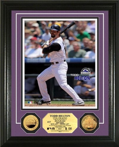 Todd Helton Framed 24KT Gold Coin Colorado Rockies Photo Mint