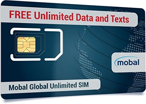 Global Unlimited SIM by Mobal. Unlimited Roaming Data and Unlimited Texts. Excellent coverage including all of Europe. International SIM Card with great calling rates. One month, only $59!!