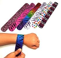 Dazzling Toys Hearts/animal Print Slap Bracelets - Pack of 50- Mega Pack!
