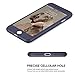 iPhone 7 Plus case,360 Degree All-around Full Body Utral thin Fit Case cover with Tempered Glass Screen Protector Ultra slim Light Weight Hard Snap-On for Apple iPhone 7 plus 5.5(NAVY BLUE)