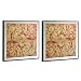 Head West Tuscan Scroll Art Glass Mirror, 12-Inch by 12-Inch, Set of 2