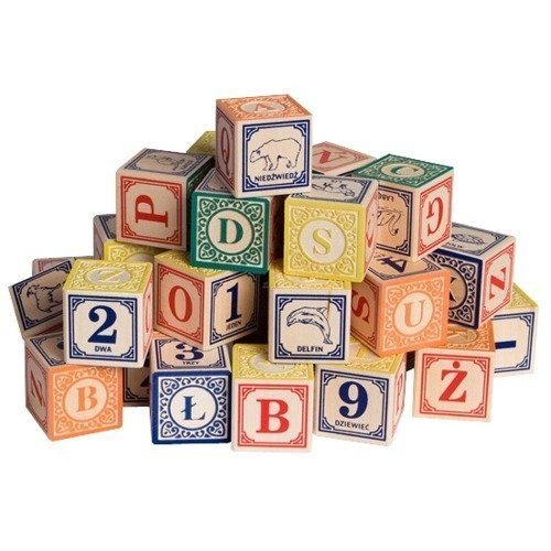 Blocks Are Handcrafted From Basswood In Michigan - Uncle Goose Polish Alphabet Wooden Blocks - Made in the USA