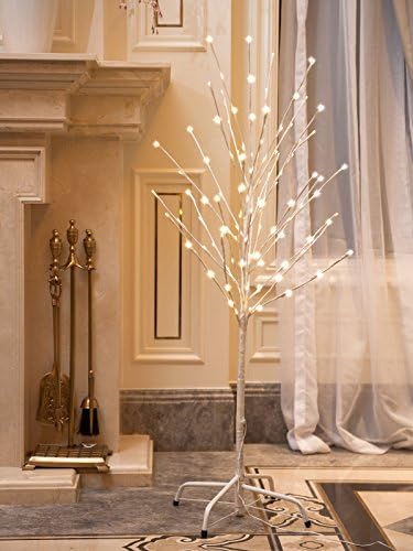 Lifa and Best 3Ft 112L LED White Wrapped Lighted Branches Lights, Warm White, Home Decoration Use