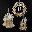 Club Pack of 24 Two-Tone Glittered Christmas Ornaments 7"