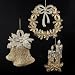 Club Pack of 24 Two-Tone Glittered Christmas Ornaments 7"