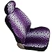 BDK Premium 9 Pc Safari Print Low Back Front Car Seat Rear Bench Head Rest Covers Set for Car Truck SUV (Leopard Purple)