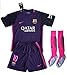 Barcelona Messi #10 Away Soccer Jersey Set & Socks Kids/Youths 11-13Years Old