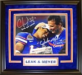 Chris Leak and Urban Meyer Florida Gators - Champs - Custom Framed Autographed 8x10 Photograph with 2006 BCS MVP and 06 Nat Champs Inscriptions