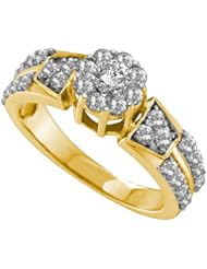 1.08CT DIAMOND ROUND CENTER BRIDAL RING